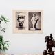 Black & White Paper Poster of Statue for Decor